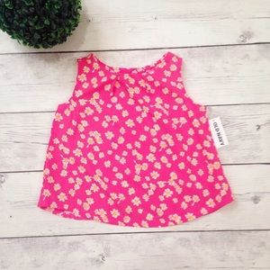 Pink Floral Summer Tank Top - Size 2T